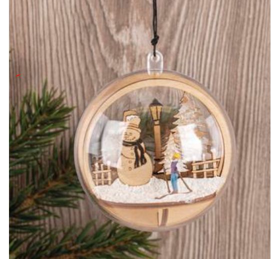 Wooden stick motif "Snowman