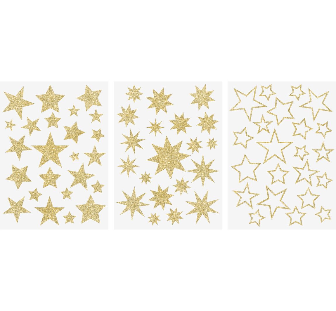 Venstersticker "Sterren Goud"