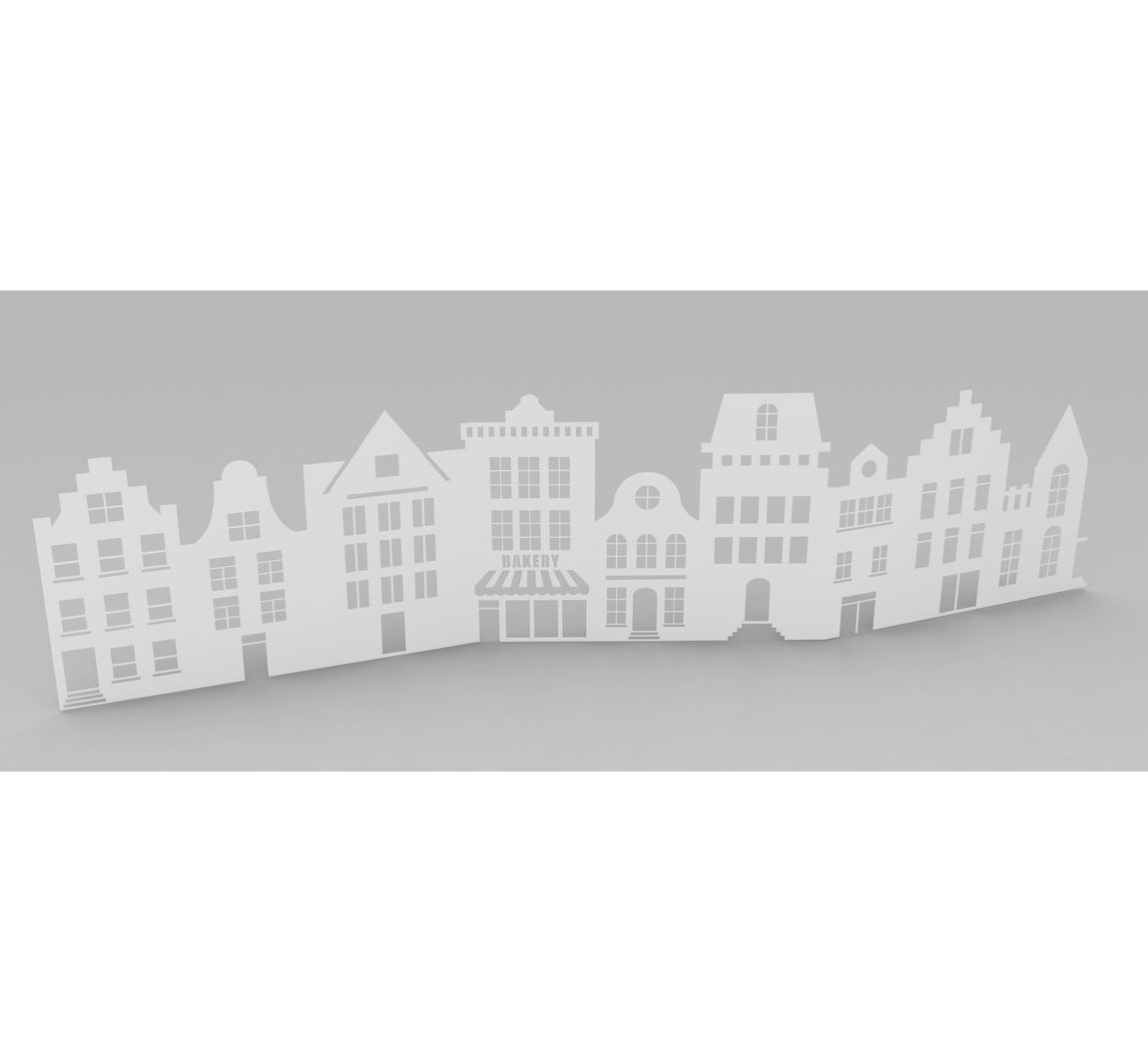 VBS Papieren Silhouet "Huizen"