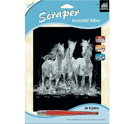 Scratch painting "Wild Horses"