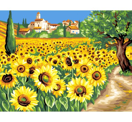 Painting by numbers "Sunflowers"