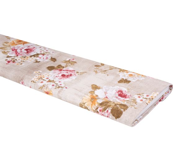 Motif fabric linen look "Roso"