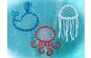 Thread braid motifs "Underwater world", set of 3