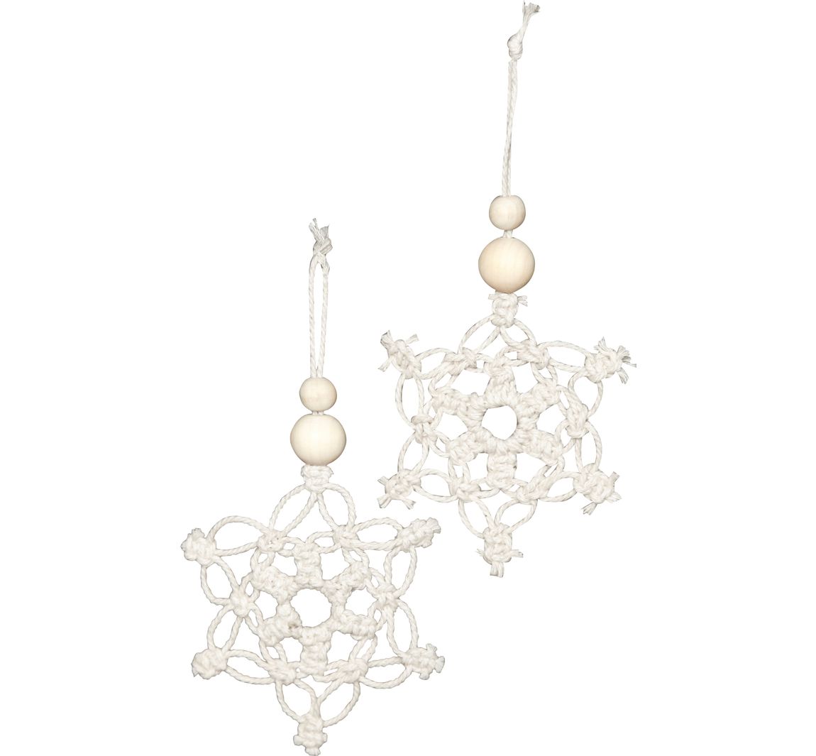 Macramé knutselkit "Sneeuwvlokken"