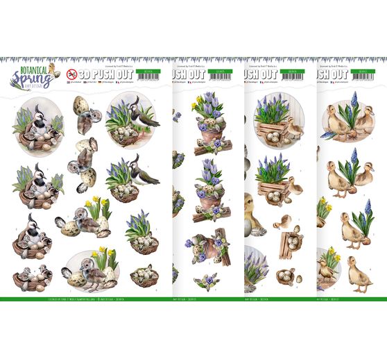 3D Punched sheet set "Botanical Spring"