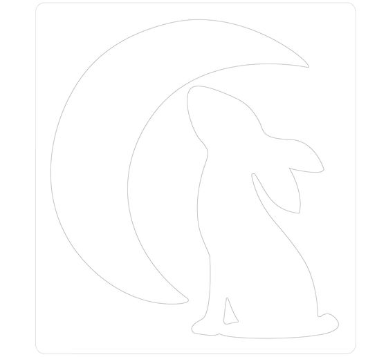 Sizzix Bigz punching template "Rabbit & Moon"