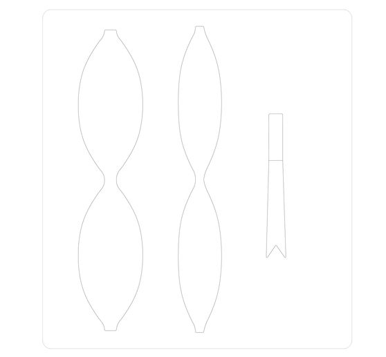 Sizzix Bigz punching template "3-D Bow"