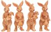 Rabbit parents with children, 4 pieces, 9 x 4 cm