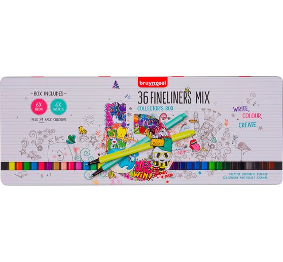 Bruynzeel Fineliners-set 36 kleuren