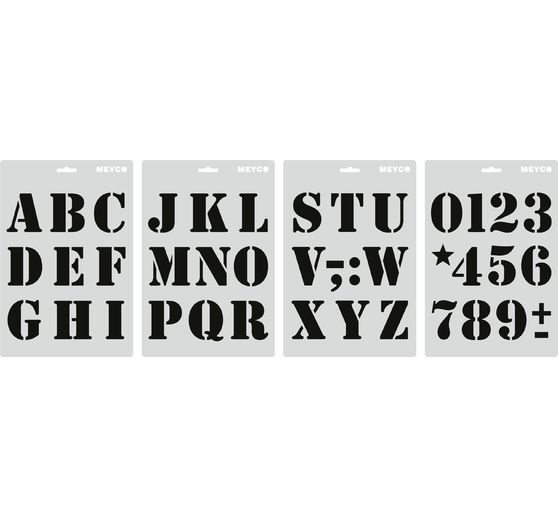 Stencil set "Letters & Numbers"
