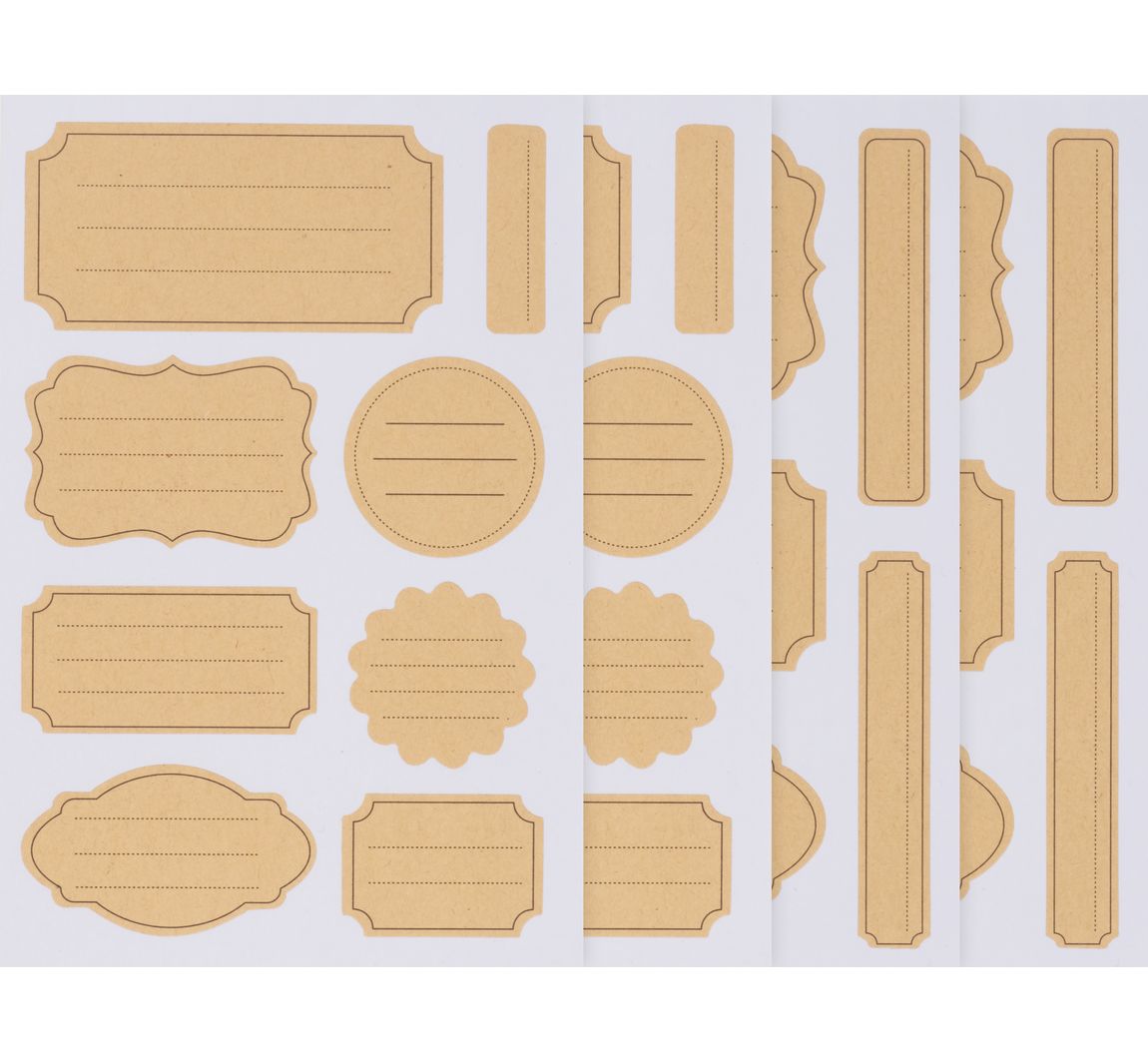 Kraftpapier Sticker "Labels gevoerd"
