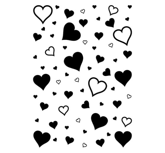 Clear Stamps "Hearts Background", 1-delig