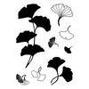 Clear Stamps "Ginkgo", 8 parts