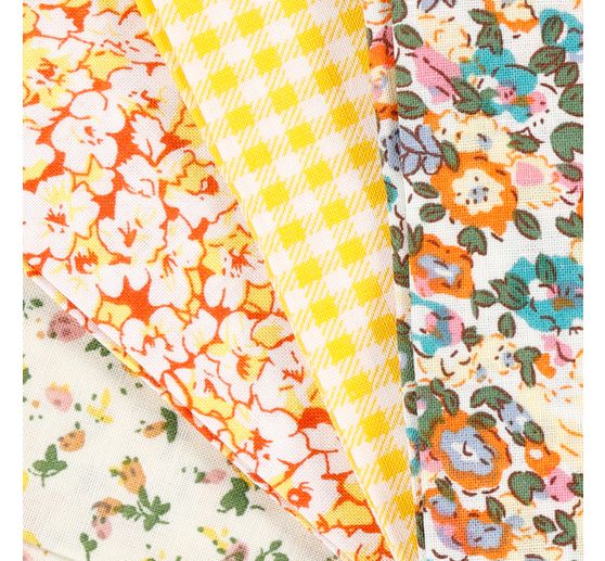 Fabric package "Lovely Yellow ", set of 4