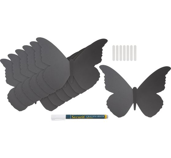 Krijtbord "3D vlinder", 7 stuks.