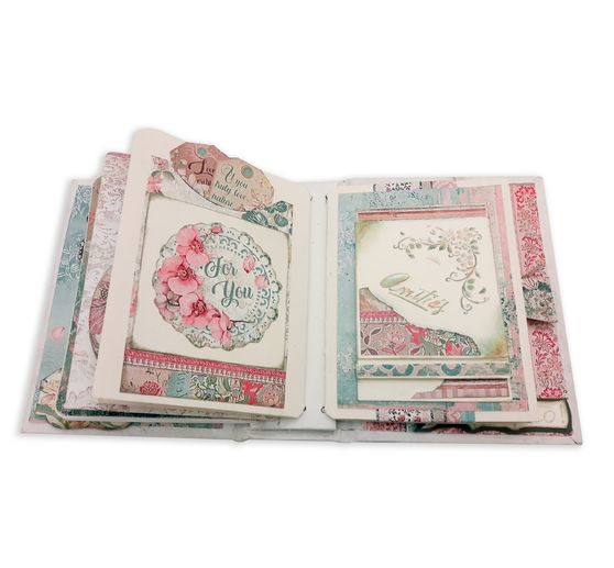 Scrapbook block "Cat and Orchid", 10 sheets, 30,5x30,5cm
