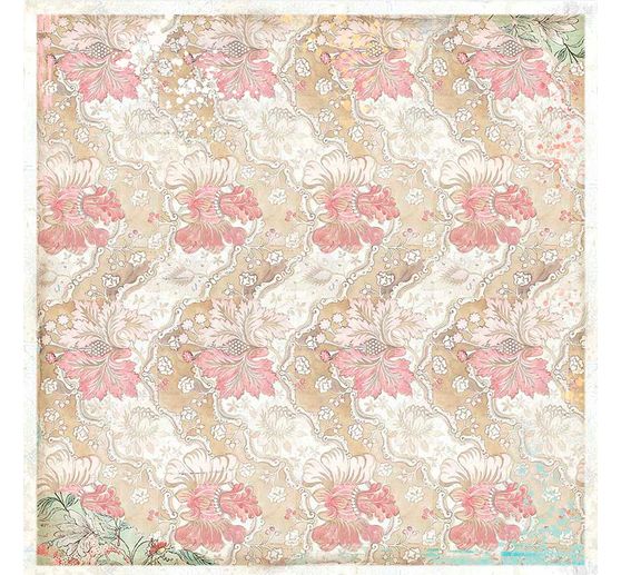 Scrapbook block "Cat and Orchid", 10 sheets, 30,5x30,5cm