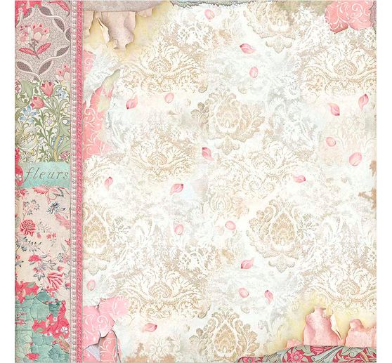 Scrapbook block "Cat and Orchid", 10 sheets, 30,5x30,5cm
