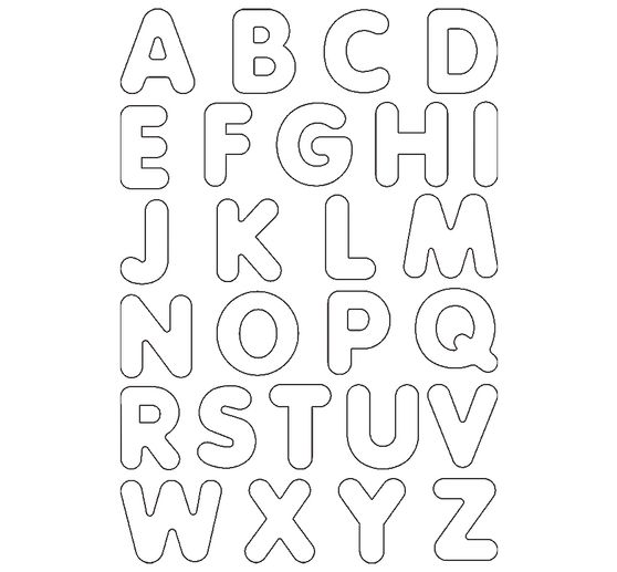 Blanco magnetische letters, 100 stuks