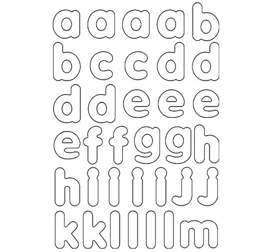 Blanco magnetische letters, 100 stuks