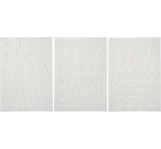 Blanco magnetische letters, 100 stuks