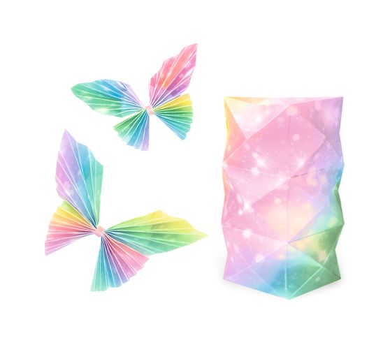 Vellum paper-folded sheets "Fairy Dust", approx. 15 x 15 cm