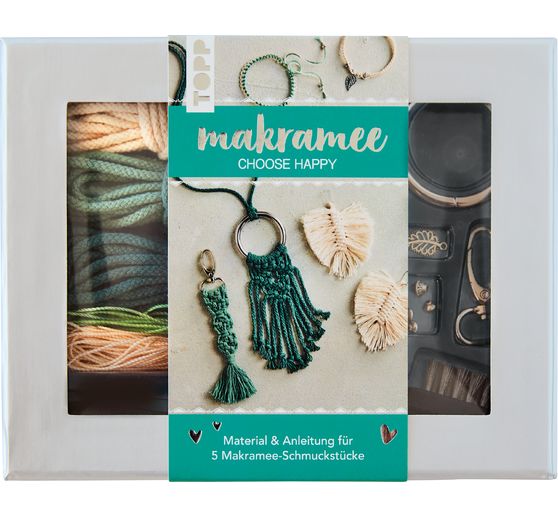 Macramé-Jewellery set "Choose Happy"