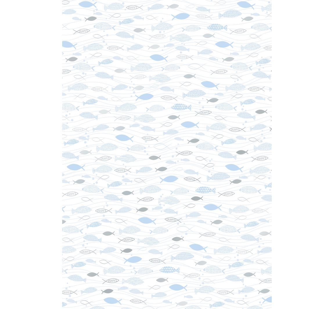 Ontwerp karton "Hotfoil", Vissen, Wit