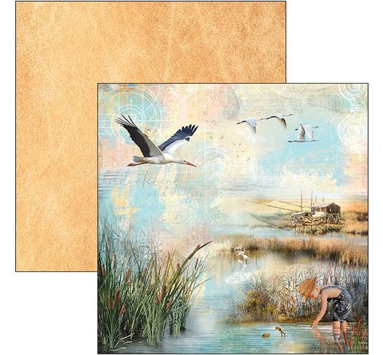 Scrapbook-Papier "Delta", 12 bladen, 30,5 x 30,5 cm