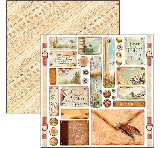 Scrapbook-Papier "Delta", 12 bladen, 30,5 x 30,5 cm