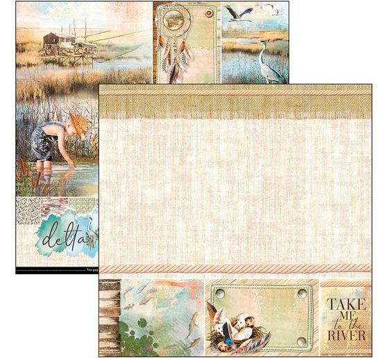 Scrapbook-Papier "Delta", 12 bladen, 30,5 x 30,5 cm