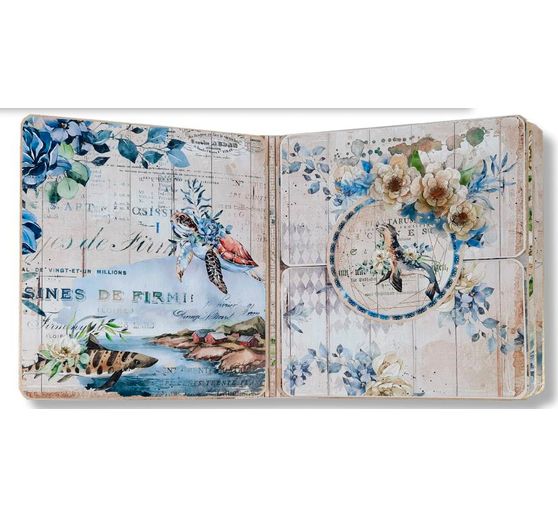 Scrapbook block "Sea Dreams", 10 sheets, 30,5 x 30,5 cm