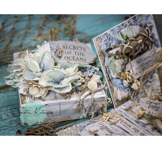 Scrapbook block "Sea Dreams", 10 sheets, 30,5 x 30,5 cm