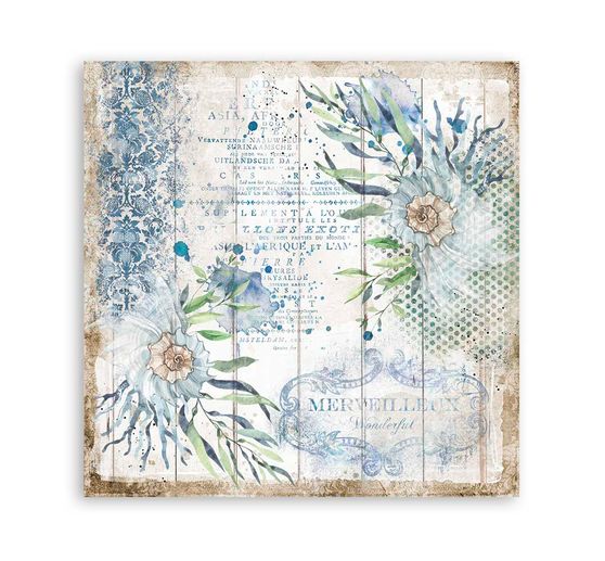Scrapbook block "Sea Dreams", 10 sheets, 30,5 x 30,5 cm
