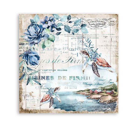 Scrapbook block "Sea Dreams", 10 sheets, 30,5 x 30,5 cm