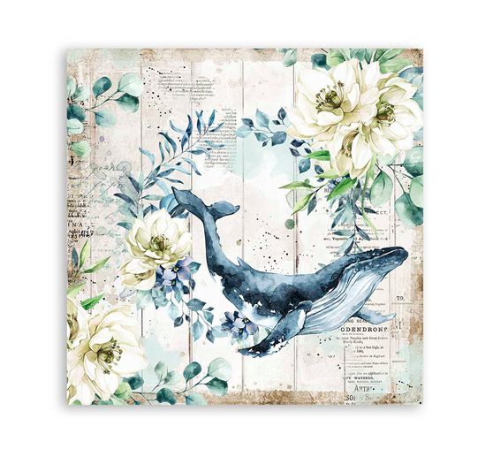 Scrapbook block "Sea Dreams", 10 sheets, 30,5 x 30,5 cm