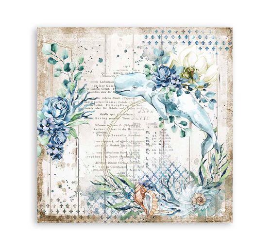 Scrapbook block "Sea Dreams", 10 sheets, 30,5 x 30,5 cm