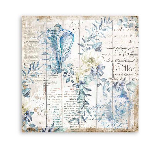 Scrapbook block "Sea Dreams", 10 sheets, 30,5 x 30,5 cm