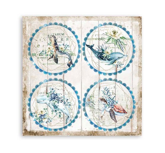 Scrapbook blok "Sea Dreams", 10 vellen, 30,5x30,5cm