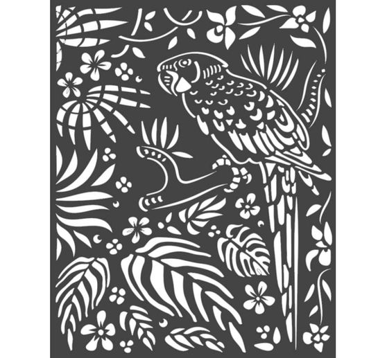 Stencil "Amazonia Parrot", 20 x 25 cm