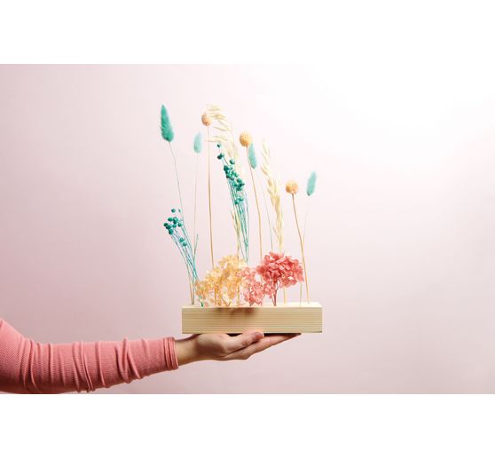 Rico Design wooden stand for dried flowers, 21 x 4 x 5 cm