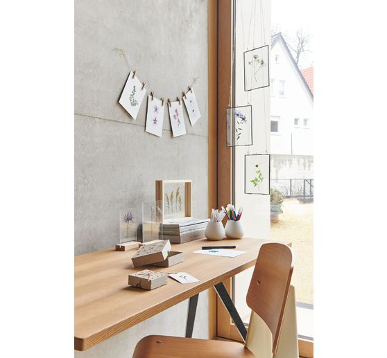 Rico Design wooden frame nature with double acrylic disc, 20 x 25 cm