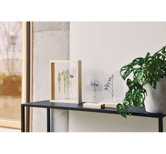 Rico Design wooden frame nature with double acrylic disc, 20 x 25 cm