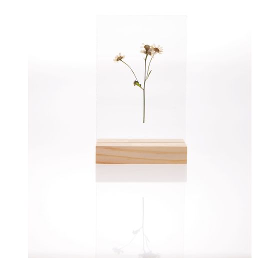 Rico Design houten standaard met dubbel acrylschijf, 10 x 15 cm