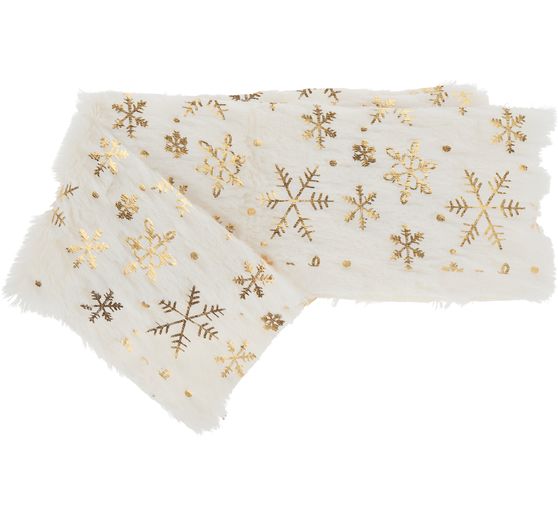 VBS Faux fur ribbon "Snowflakes"