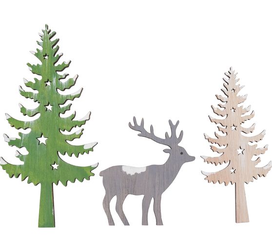 VBS fir trees and deer "Snuggles"