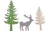 VBS fir trees and deer "Snuggles"