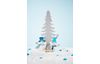 VBS stick-on motief "Sneeuwpoppen met dennenboom