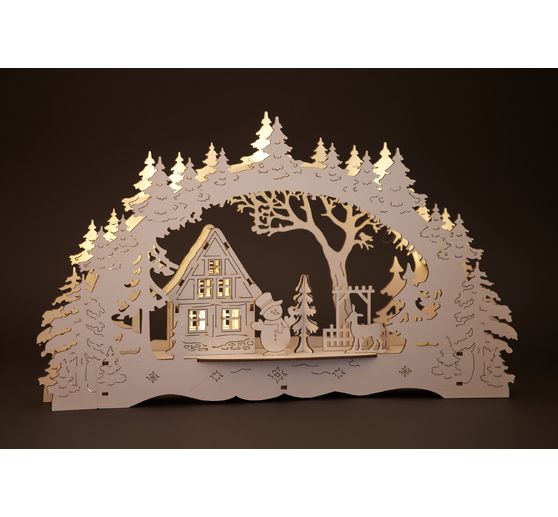 VBS Lichtboog "Huis in het bos & sneeuwpop", incl. LED