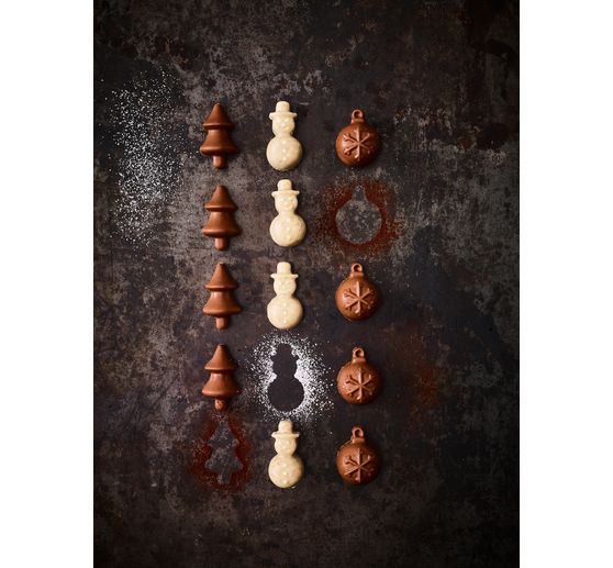 Silicone pralinevormpjes "Kerstmis"